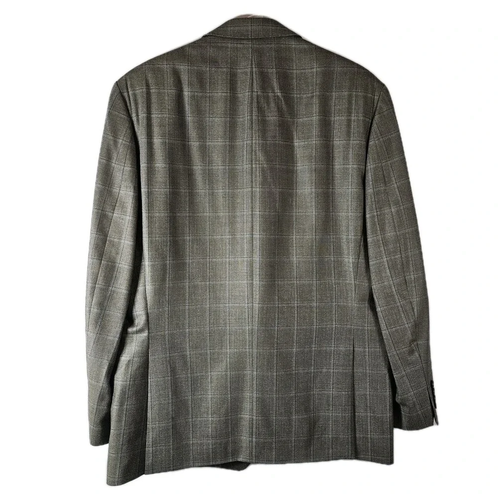 Calvin Klein 42R Men's Gray Window Plaid‎ Blazer Sport Coat Suit Jacket India